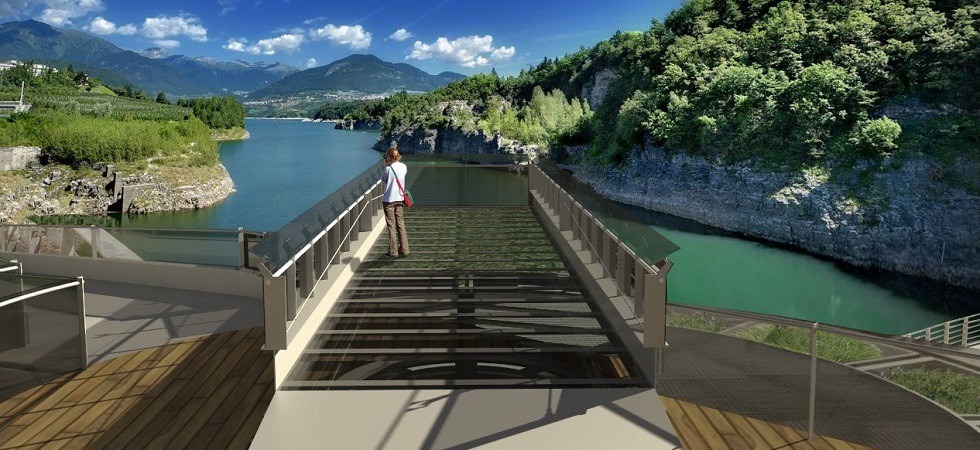Una spettacolare passerella girevole sulla diga e altri interventi per rilanciare il lago di Santa Giustina in chiave